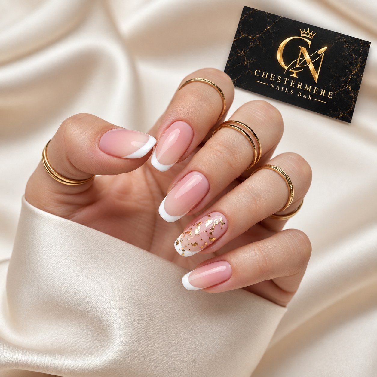 Soft pink nail design